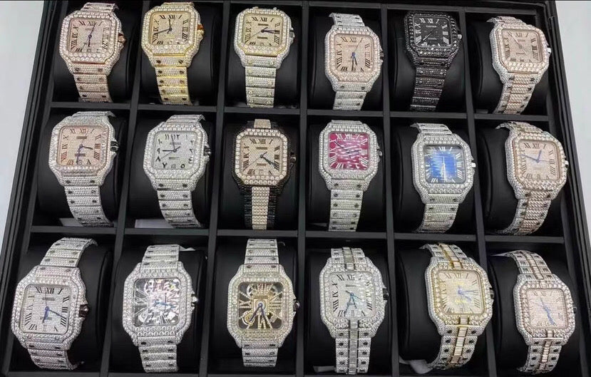 💎🔥 Iced Out VVS1 Moissanite Luxury Watch 💼🕶️