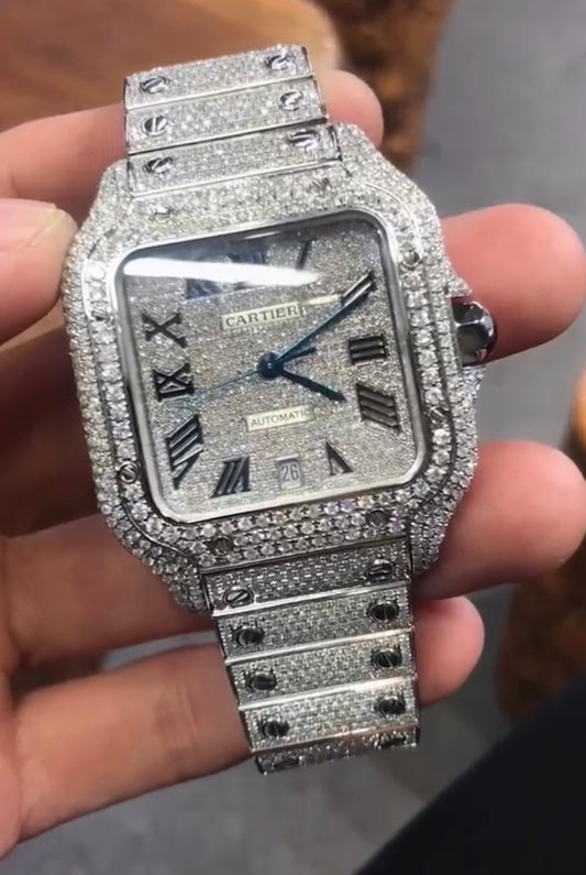 💎🔥 Iced Out VVS1 Moissanite Luxury Watch  💼🕶️