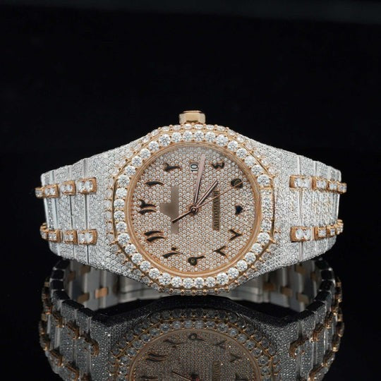 Elegant Look Arabian Style Fully Automatic Moissanite Watch