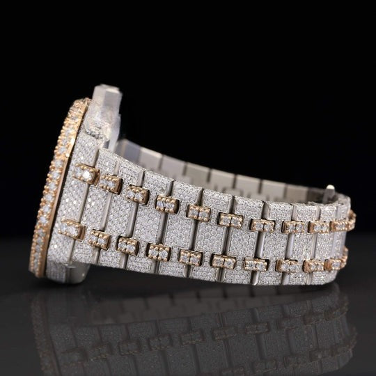 Awesome White Gold Color Moissanite watch Iced Out Watch For Men