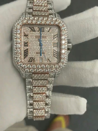 💎🔥 Iced Out VVS1 Moissanite Luxury Watch  💼🕶️