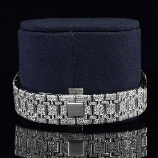 Magnificent Moissanite Diamond Iced Out Bust Down Watch For Men