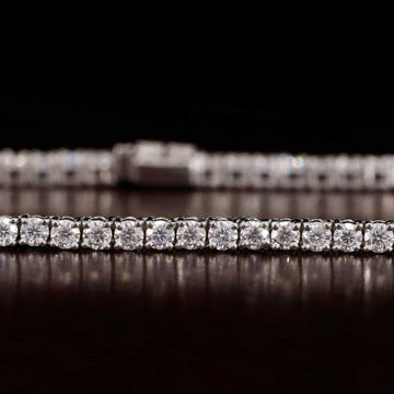 Round Cut Tennis Moissanite Unisex Chain