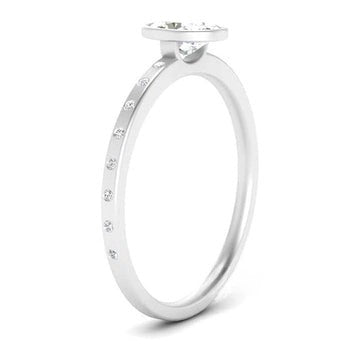 Oval Cut 2ct Moissanite Diamond Promise Ring