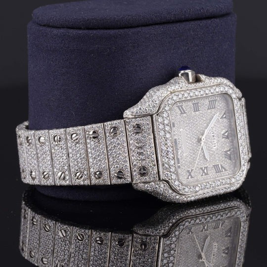 Casual Fully Iced Out Automatic Moissanite Watch For Men