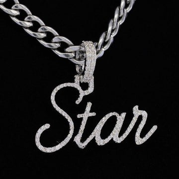 Custom Star Name Moissanite Diamond Iced Out Hip Hop Pendant