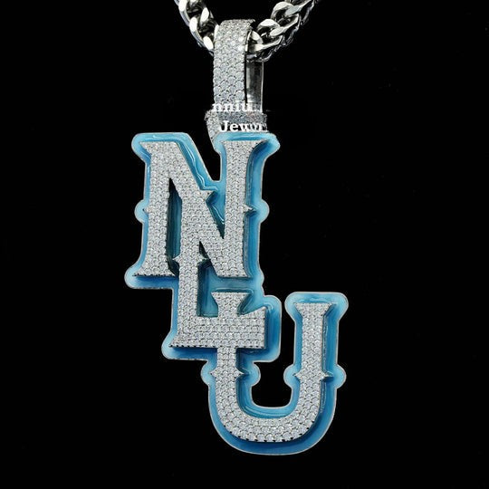 Moissanite Custom Pendant NLU Initial Hip Hop Pendant