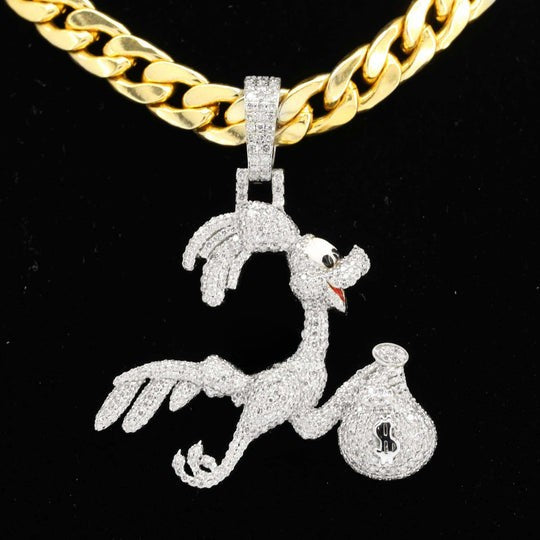 Classic Iced Out Moissanite Diamond Duck Hip Hop Pendant