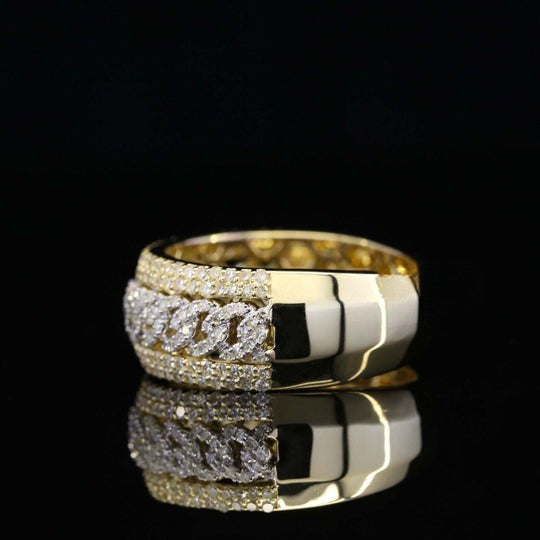 Classic Round Moissanite Diamond Fully Amazing Hip Hop Ring