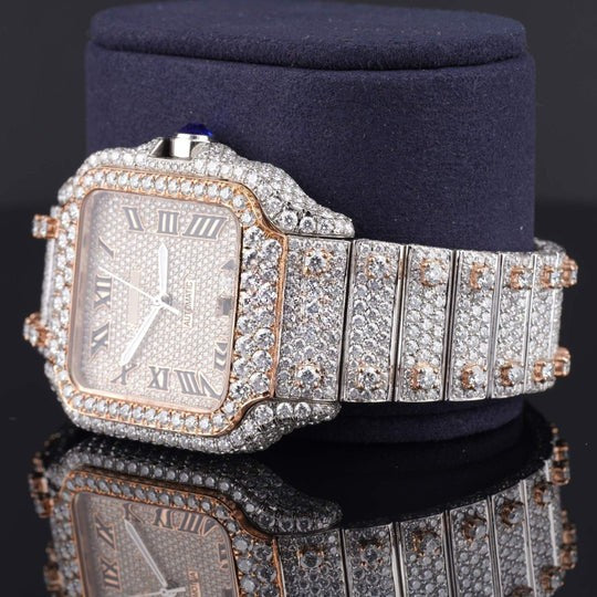 Luxurious Diamond Iced Out Automatic Moissanite Watch