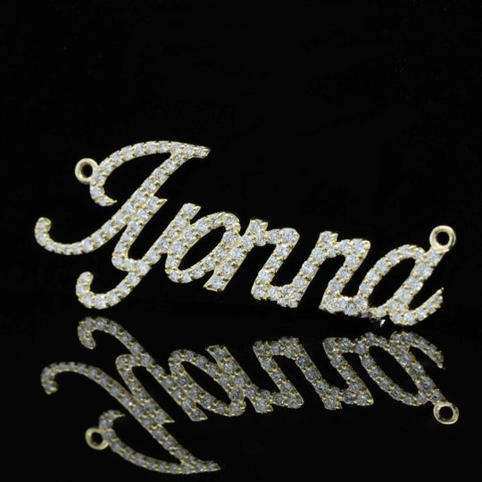 Custom Jyonna Name Moissanite Round Diamond Stylish Hip Hop Pendant