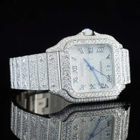 Fully Diamond Iced Out Moissanite Watch For Men