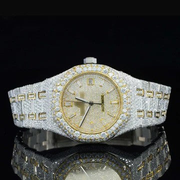Magnificent Moissanite Diamond Iced Out Bust Down Watch For Men