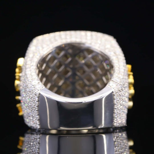 8.33ct Custom Hip Hop Round Cut Moissanite Ring