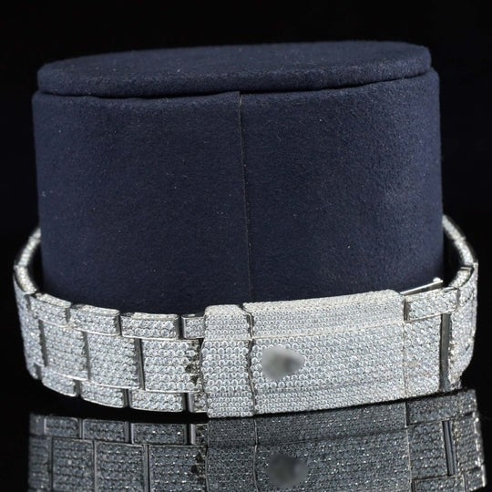 Superior White Gold Color Moissanite Diamond Iced Out Watch