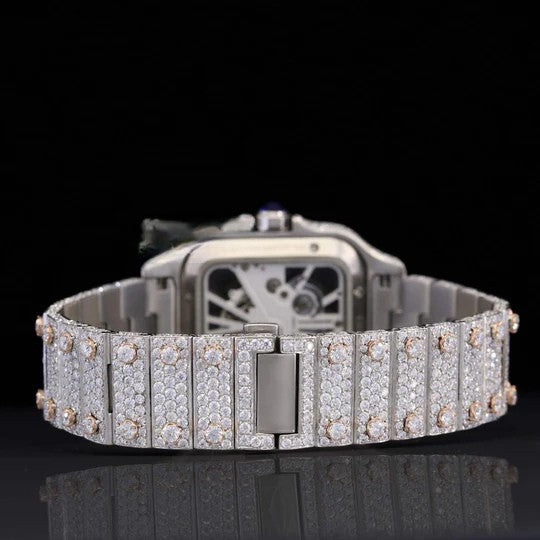 Iced Out Moissanite Watch Hip Hop Automatic Watch For Men