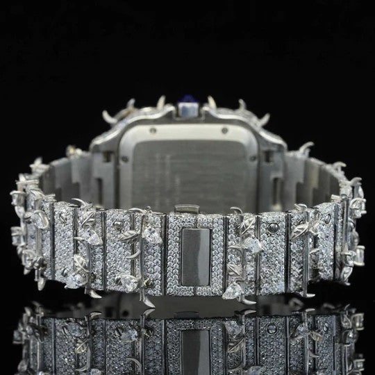 Beautiful Automatic Tree Branch Moissanite Watch For Men