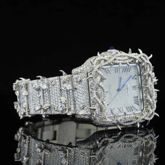 Beautiful Automatic Tree Branch Moissanite Watch For Men