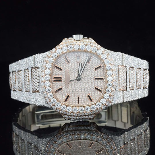 Stylish Full Body Moissanite Diamond Iced Out Automatic Watch