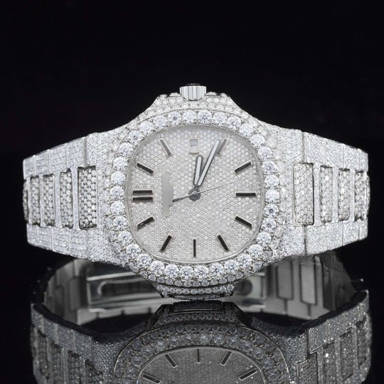 Stylish Full Body Moissanite Diamond Iced Out Automatic Watch