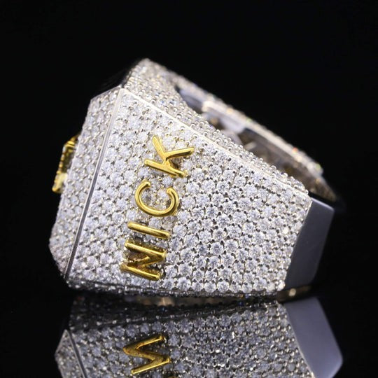 8.33ct Custom Hip Hop Round Cut Moissanite Ring