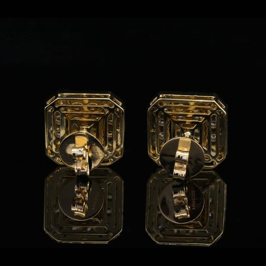 Fashionable Round Cut Screw Back Moissanite Diamond Unisex Earring