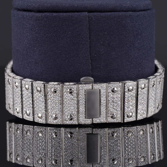 Automatic Moissanite Watch With Rainbow Color Number