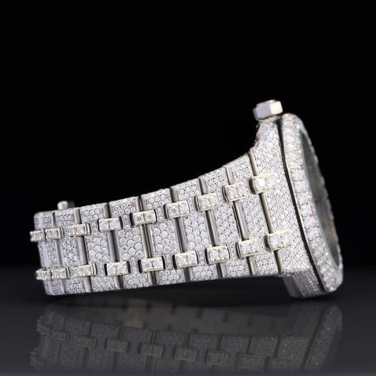 Royal Elegant Fully Iced Out Moissanite Diamond Automatic Wrist Watch For Men