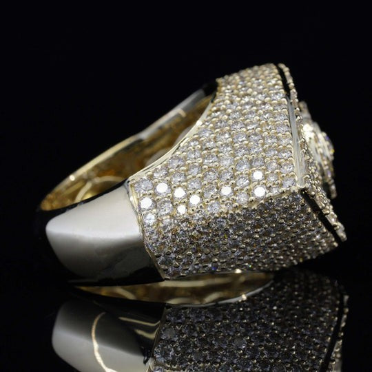 Eye Shape Round Baguette Moissanite Diamond Hip Hop Ring