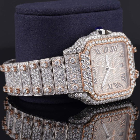 Luxurious Diamond Iced Out Automatic Moissanite Watch