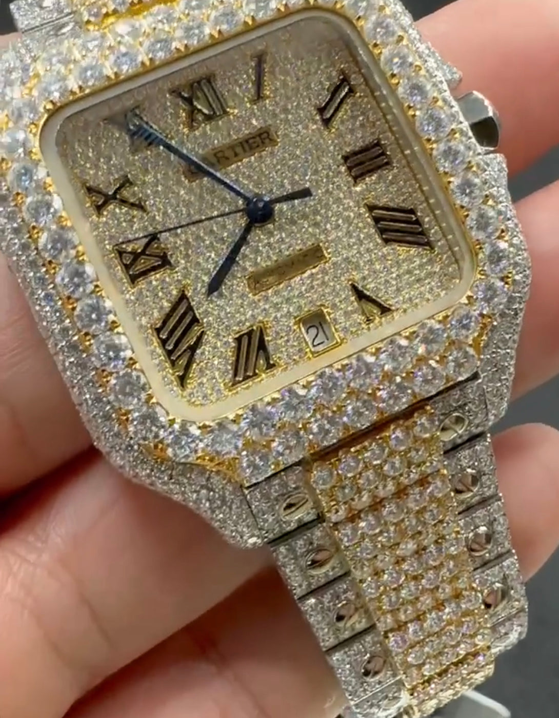 💎🔥 Iced Out VVS1 Moissanite Luxury Watch  💼🕶️