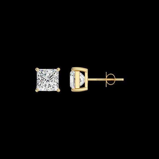 Princess Cut Moissanite Earrings For Women