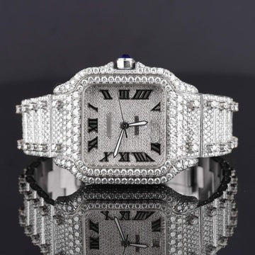 Luxurious Diamond Iced Out Automatic Moissanite Watch