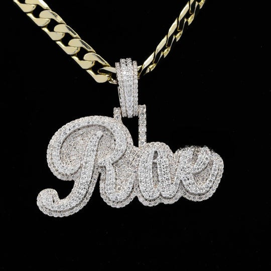 Custom Rae Name Moissanite Diamond Bust Down Hip Hop Pendant Rapper