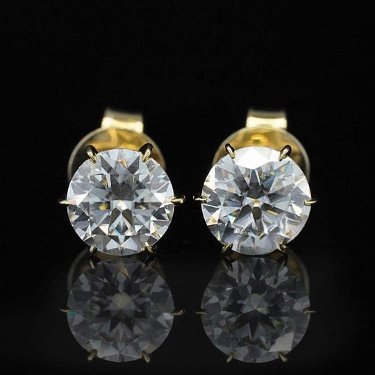 1.70ct Round Moissanite Stud Earrings