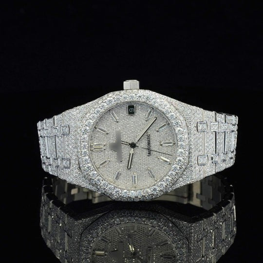Unique Iced Out Moissanite Diamond Fully Automatic Watch For Men