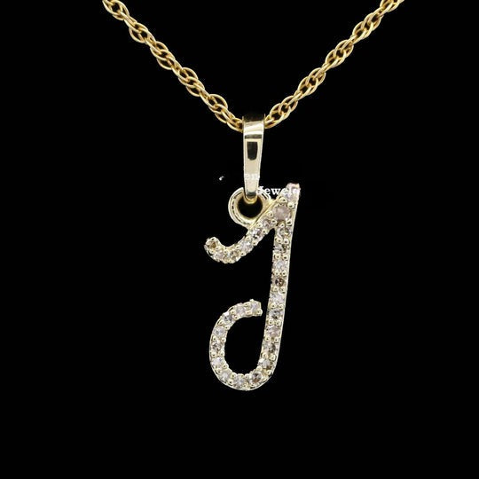 Custom J Initial Moissanite Diamond Iced Out Hip Hop Pendant