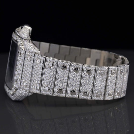 Exotic Fancy Roman Number Moissanite Diamond Dial Watch