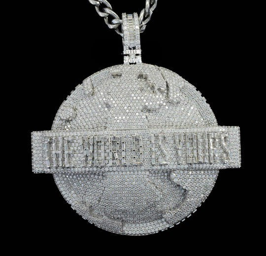 Custom Moissanite Diamond Hip Hop The World Is Yours Pendant