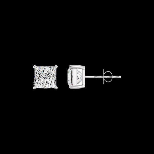 Princess Cut Moissanite Earrings For Women