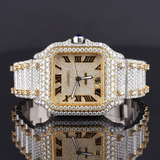 Luxurious Diamond Iced Out Automatic Moissanite Watch