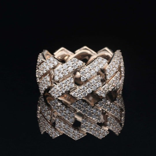 Classy Round Shape Moissanite Diamond Iced Out Hip Hop Ring