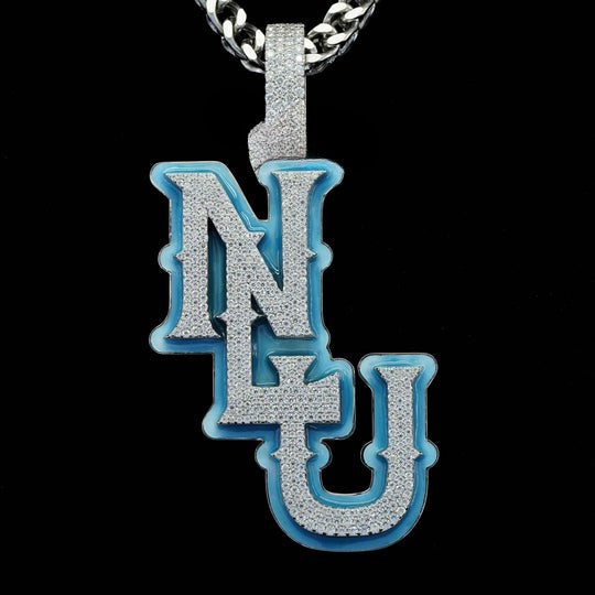 Moissanite Custom Pendant NLU Initial Hip Hop Pendant
