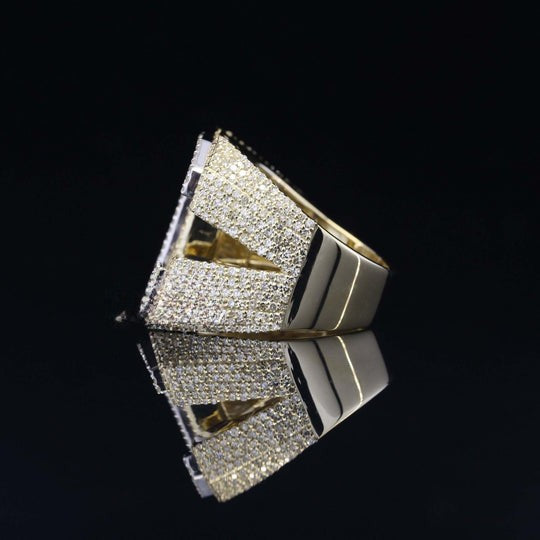 Stylish C Moissanite Diamond Hip Hop Ring