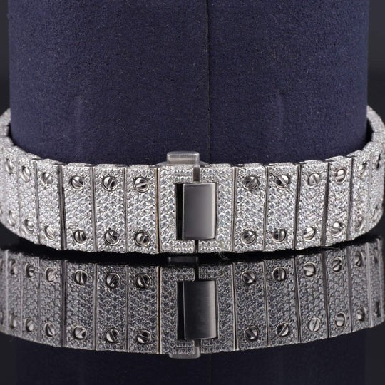 Moissanite Watch Iced Out Automatic Arabic Style Watch