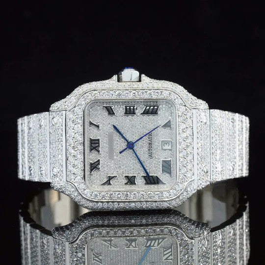 Fully Diamond Iced Out Moissanite Watch For Men