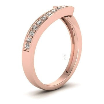 Two Stone Round Shape Prong Setting Moissanite Diamond Wedding Ring