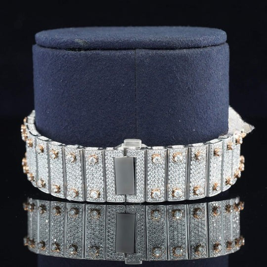 Arabic Number Iced Out Automatic Moissanite Watch For Men