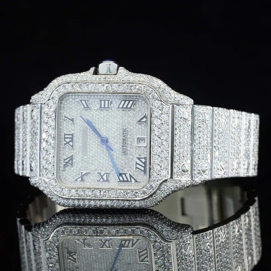 Fully Diamond Iced Out Moissanite Watch For Men