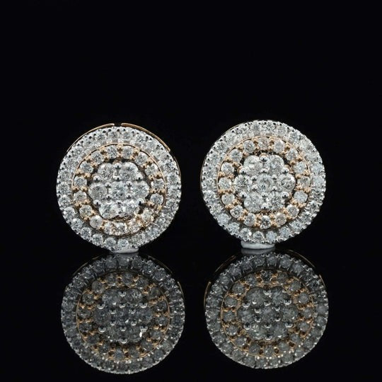 Stylish Flower Screw Moissanite Diamond Hip Hop Style Unisex Earring